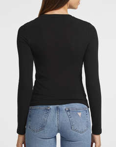 GUESS JEANS GJ LS CN SLIM LOGO EMB TEE ДАМСКА БЛУЗА