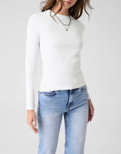 GUESS JEANS GJ LS CN SLIM LOGO EMB TEE ДАМСКА БЛУЗА