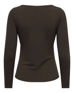 ONLY ONLELENA L/S BOATNECK METAL TOP JRS NOOS
