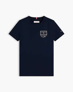 TOMMY HILFIGER OUTLINE FLAG GRAPHIC T-SHIRT SS