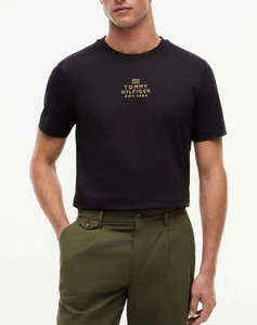 TOMMY HILFIGER BRAND LOVE GOLD INTERLOCK TEE