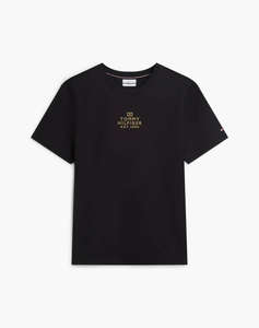 TOMMY HILFIGER BRAND LOVE GOLD INTERLOCK TEE