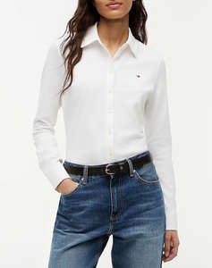 TOMMY HILFIGER 1985 SLIM PIQUE LS SHIRT