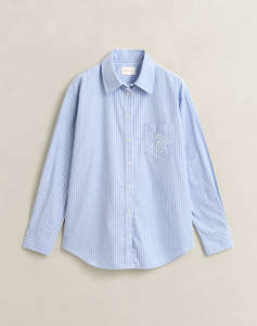 GANT РИЗА С ДЪЛЪГ РЪКАВ REL CLASSIC POPLIN STRIPE SHIRT
