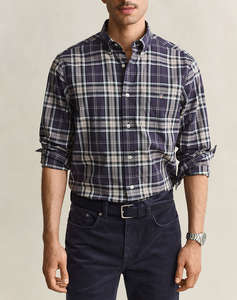 GANT РИЗА С ДЪЛЪГ РЪКАВ REG POPLIN CHECK SHIRT
