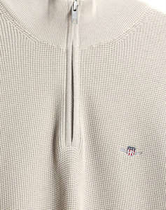 GANT ПУЛОВЕР С ДЪЛЪГ РЪКАВ MICRO TEXTURED COTTON HALF ZIP
