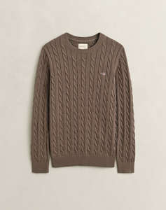 GANT ПУЛОВЕР С ДЪЛЪГ РЪКАВ COTTON CABLE C-NECK