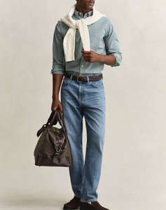 GANT РИЗА С ДЪЛЪГ РЪКАВ REG CLASSIC POPLIN GINGHAM SHIRT