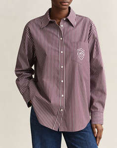 GANT РИЗА С ДЪЛЪГ РЪКАВ REL CLASSIC POPLIN STRIPE SHIRT