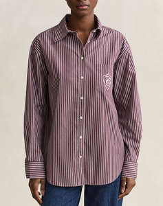 GANT РИЗА С ДЪЛЪГ РЪКАВ REL CLASSIC POPLIN STRIPE SHIRT