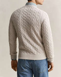 GANT ПУЛОВЕР С ДЪЛЪГ РЪКАВ COTTON CABLE C-NECK
