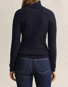 GANT ПУЛОВЕР С ДЪЛЪГ РЪКАВ STRETCH COTTON CABLE TURTLENECK