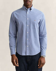 GANT РИЗА С ДЪЛЪГ РЪКАВ REG CLASSIC POPLIN GINGHAM SHIRT