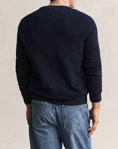 GANT ПУЛОВЕР С ДЪЛЪГ РЪКАВ MICRO TEXTURED COTTON C-NECK