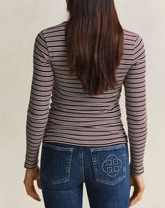 GANT БЛУЗА С ДЪЛЪГ РЪКАВ SLIM RIBBED LS HENLEY TOP
