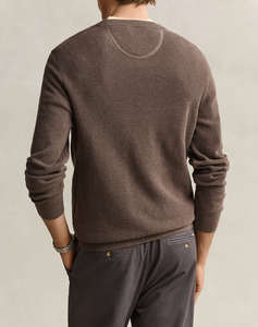 GANT ПУЛОВЕР С ДЪЛЪГ РЪКАВ MICRO TEXTURED COTTON C-NECK