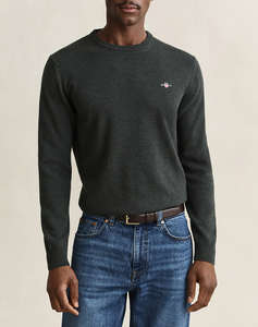 GANT ПУЛОВЕР С ДЪЛЪГ РЪКАВ SUPERFINE LAMBSWOOL C-NECK