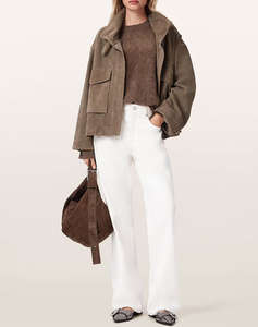 ALL SAINTS CLAY SUEDE JACKET