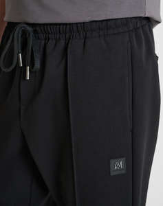 ANTONY MORATO MMFP00433FA150168 FLEECE TROUSERS CARROT FIT IN INTERLOCK COTTON BLEND FABRIC WITH LOGOED METAL BADGE АНЦУГ ЗА МЪЖЕ
