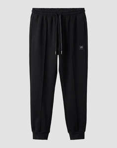 ANTONY MORATO MMFP00433FA150168 FLEECE TROUSERS CARROT FIT IN INTERLOCK COTTON BLEND FABRIC WITH LOGOED METAL BADGE АНЦУГ ЗА МЪЖЕ