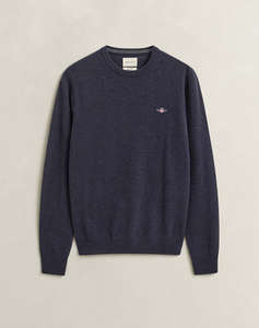 GANT ПУЛОВЕР С ДЪЛЪГ РЪКАВ SUPERFINE LAMBSWOOL C-NECK