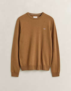 GANT ПУЛОВЕР С ДЪЛЪГ РЪКАВ SUPERFINE LAMBSWOOL C-NECK