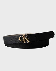 CALVIN KLEIN JEANS FACTED CK BUCKLE 25MM REV ADJ M