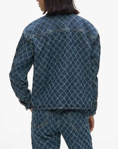 KARL LAGERFELD JEANS KLJ ARGYLE DENIM SHIRT