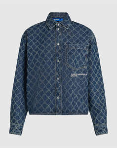 KARL LAGERFELD JEANS KLJ ARGYLE DENIM SHIRT