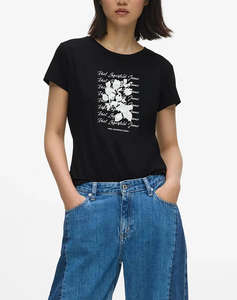 KARL LAGERFELD KLJ SLIM TEE FLOCKED FLORAL