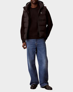 CALVIN KLEIN JEANS SVLS NYLON ZIP OFF HOOD DOWN PUF