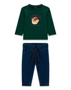 GUESS SET LS T-SHIRT + KNIT DENIM PA КОМПЛЕКТ ЗА ДЕЦА BOY
