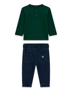 GUESS SET LS T-SHIRT + KNIT DENIM PA КОМПЛЕКТ ЗА ДЕЦА BOY