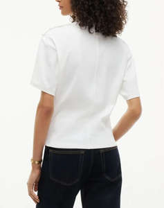 TOMMY HILFIGER GOLD BUTTON HIGH-NK S/S TEE