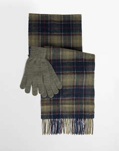 BARBOUR BARBOUR TARTAN SCARF & GLOVE GIFT SET