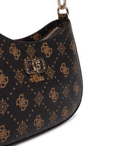 GUESS EMELIE LOGO TOP ZIP SHLDR BAG ДАМСКА ЧАНТА