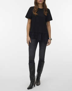 VERO MODA VMBRIT SS O-NECK LACE T-SHIRT JRS