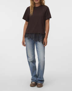 VERO MODA VMBRIT SS O-NECK LACE T-SHIRT JRS