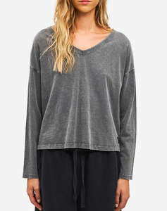 DIRTY LAUNDRY V NECK RELAXED LONGSLEEVE