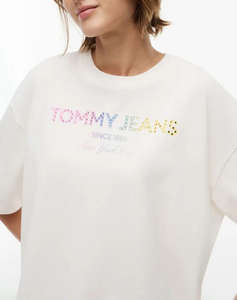 TOMMY JEANS TJW OVS TJ BLING GMD TEE