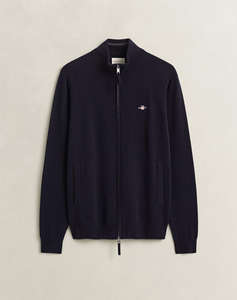 GANT ПЛЕТЕНА ЖИЛЕТКА SUPERFINE LAMBSWOOL ZIP CARDIGAN
