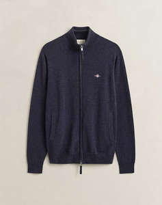 GANT ПЛЕТЕНА ЖИЛЕТКА SUPERFINE LAMBSWOOL ZIP CARDIGAN