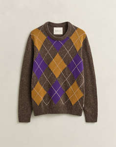 GANT ПУЛОВЕР С ДЪЛГИ РЪКАВИ ARGYLE NEPS C-NECK