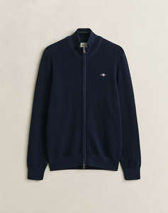 GANT ПЛЕТЕНА ЖИЛЕТКА MICRO TEXTURED COTTON ZIP CARDIGAN