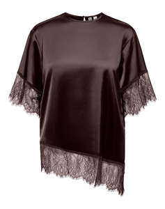 ONLY ONLINDONA 2/4 SATIN LACE TOP WVN