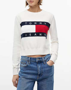 TOMMY JEANS TJW FLAG CREW NECK SWEATER EXT