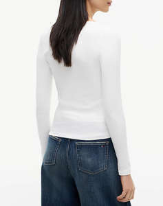 TOMMY JEANS TJW SLIM ESSENTIAL RIB V LS