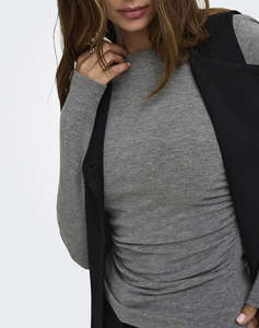 ONLY ONLGLAMOUR L/S RUCHING TOP CC JRS
