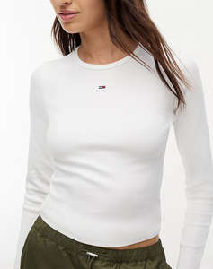 TOMMY JEANS TJW SLIM ESSENTIAL RIB LS