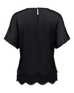 ONLY ONLMENUS SS LACE SATIN TOP WVN